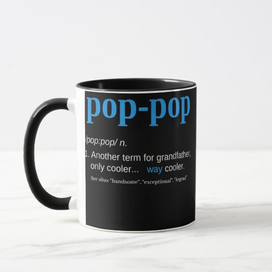 Pop Pop Definition Großvater Vatertag Tasse (Links)
