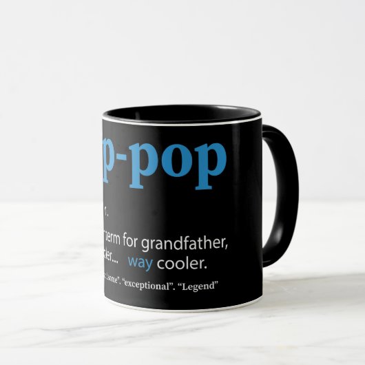 Pop-Pop-Definition Tasse (VorderseiteRechts)