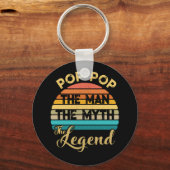 Pop Pop Der Mann der Mythos Der legendäre Vater Ta Schlüsselanhänger (Vorderseite)