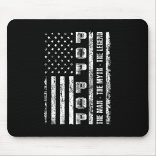 Pop Pop Der Mann Der Mythos Die Legende Us Flagge Mousepad