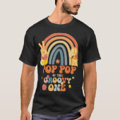 Pop Pop des Groovy One Rainbow Boho Birthday Pa T-Shirt (Vorderseite)