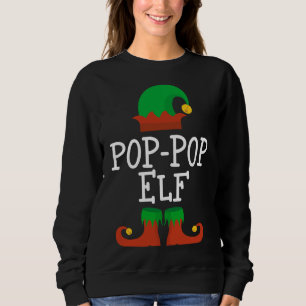 Pop-Pop Elf Weihnachtsmatching Familie Pajama Pj X Sweatshirt