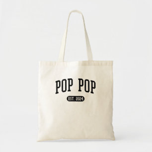 Pop Pop Est 2024 Vintag Opa Tragetasche
