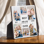 Pop Pop Großvater Großkinder FotoCollage Fotoplatte<br><div class="desc">Die Liebe zwischen dem Pop Pop und seinen Enkelkindern erfassen wir mit unserer Großvater Großkinder Foto Collage Plaque. Diese personalisierte Plakette zeigt eine herzzerwärmende Collage aus Foto, in der wunderschön gepflegte Momente gezeigt werden, die Poppy mit seinen geliebten Enkeln geteilt hat. Um die Fotos herum ist der beliebte Titel "Poppy",...</div>