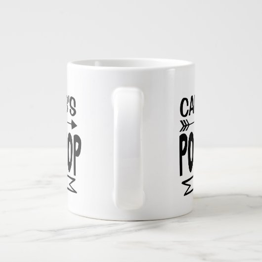 Pop Pop Jumbo Tasse mit Großkindname und -jahr (Rückseite)