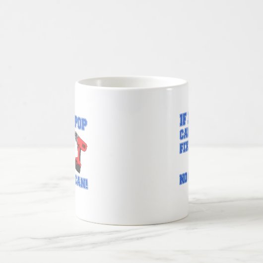 Pop-Pop kann es nicht reparieren Kaffeetasse (Mittel)