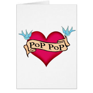 Pop-Pop - kundenspezifische Herz-Tätowierungs-T -