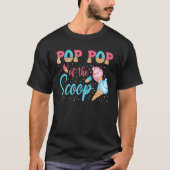 Pop Pop Of The Scoop Ice Cream Gender Reveal Baby T-Shirt (Vorderseite)