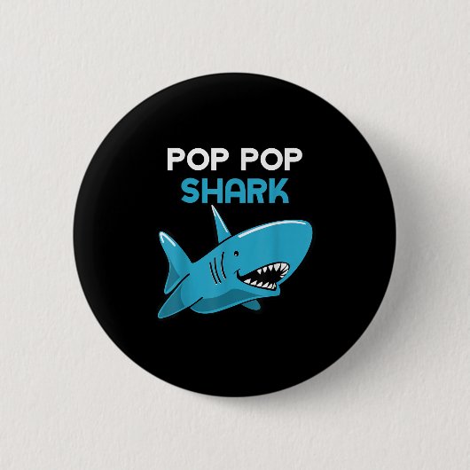 Pop-Pop Shark Funny Family Opp Poppop Button (Vorderseite)