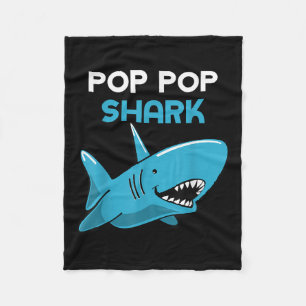 Pop-Pop Shark Funny Family Opp Poppop Fleecedecke