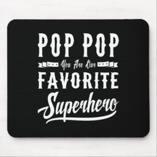 Pop Pop Superhelden Vatertag Geschenke Papa Opa Ic Mousepad