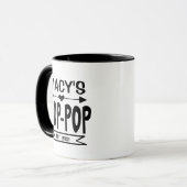 Pop Pop Tasse mit Großkindname und -jahr (Vorderseite Links)