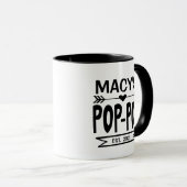 Pop Pop Tasse mit Großkindname und -jahr (VorderseiteRechts)