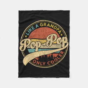 Pop Pop wie ein Opa nur Cooler Retro Pop-Pop F Fleecedecke