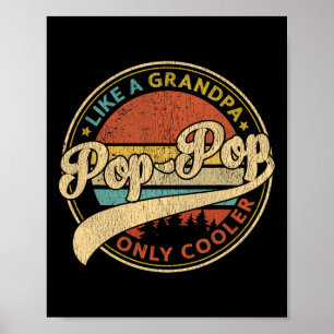 Pop Pop wie ein Opa nur Cooler Retro Pop-Pop F Poster