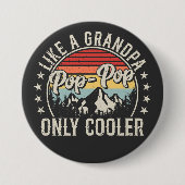 Pop-Pop wie ein Opa nur Cooler Retro-Runde Button (Vorderseite)
