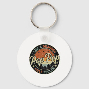 Pop Pop wie ein Opa nur Cooler Vintager Retro F Schlüsselanhänger