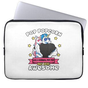 Pop Popcorn 1 Kind Vatertag Pop Pop Einhorn Gra Laptopschutzhülle