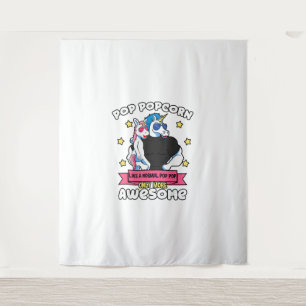 Pop Popcorn 1 Kind Vatertag Pop Pop Einhorn Gra Wandteppich
