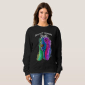 Pop Portrait Basset Hound Hund Vater Vater' Sweatshirt (Vorne ganz)