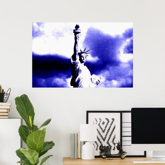 Pop-Poster der Freiheitsstatue Poster (Heimbüro)
