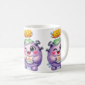 Pop Purpur Kaffeetasse (VorderseiteRechts)