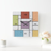 Pop Quadratische Wanduhr (Zuhause)