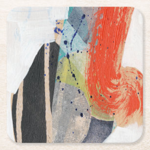 Pop Quirk I Rechteckiger Pappuntersetzer