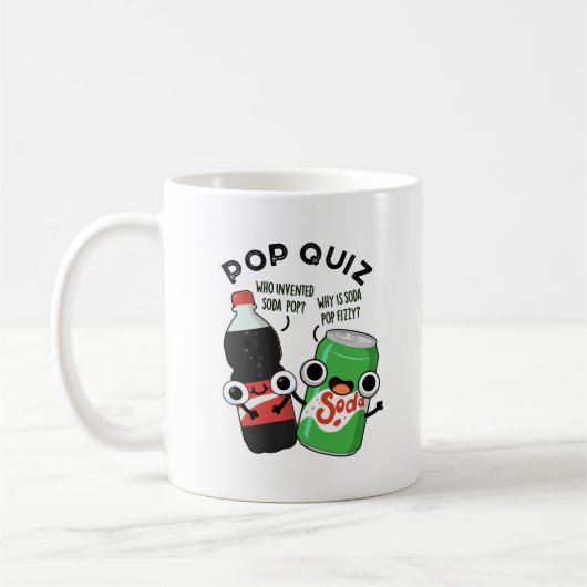 Pop Quiz Funny Soda Pop Puff Kaffeetasse (Links)