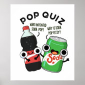 Pop Quiz Funny Soda Pop Puff Poster (Vorne)