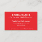 Pop Red Gradient Business Card Visitenkarte (Rückseite)