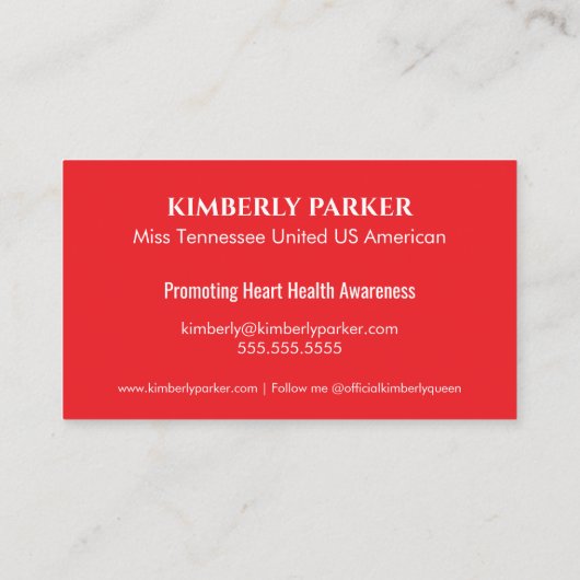 Pop Red Gradient Business Card Visitenkarte (Rückseite)