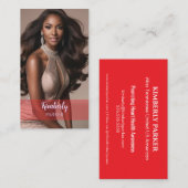 Pop Red Gradient Business Card Visitenkarte (Vorne/Hinten)