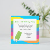 Pop, Regenbogen und Herz Einladung (Stehend Vorderseite)