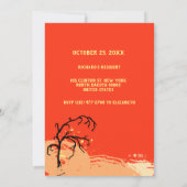 Pop Retro Farbiges Abstraktes Halloween-Party Einladung (Rückseite)