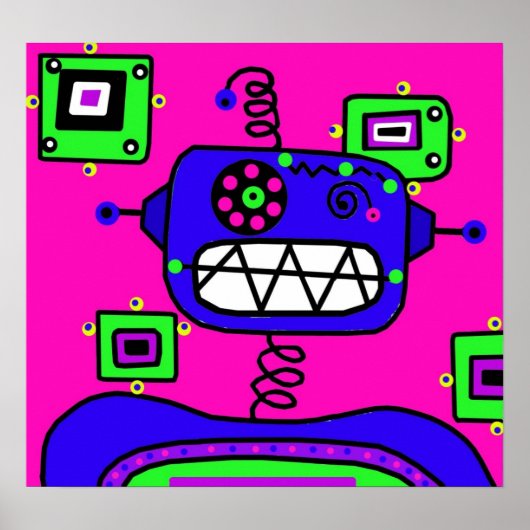 Pop Robot Poster (Vorne)