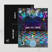 Pop Rock Star Birthday Dance Party Vielen Dank Postkarte (Vorne/Hinten)