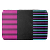 Pop - Rosa, Lila, blau und schwarz Badematte (Vorderseite)