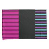 Pop - Rosa, Lila, blau und schwarz Kissenbezug (Vorderseite-Rechts)