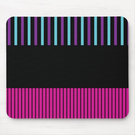 Pop - Rosa, Lila, blau und schwarz Mousepad (Vorne)