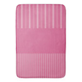 Pop - Rosa Streifen Badematte (Vorderseite Vertikal)