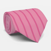 Pop - Rosa Streifen Krawatte (Gerollt)