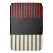 Pop - Rot und Creme Badematte (Vorderseite Vertikal)