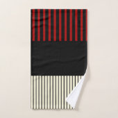 Pop - Rot und Creme Badhandtuch Set (Handtuch)