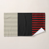 Pop - Rot und Creme Badhandtuch Set (Handtuch)