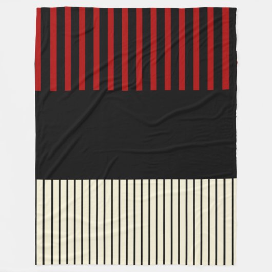 Pop - Rot und Creme Fleecedecke (Vorderseite)