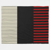 Pop - Rot und Creme Fleecedecke (Vorderseite (Horizontal))