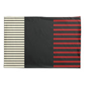 Pop - Rot und Creme Kissenbezug (Rückseite-Links)