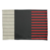 Pop - Rot und Creme Kissenbezug (Vorderseite-Links)