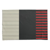 Pop - Rot und Creme Kissenbezug (Vorderseite-Rechts)